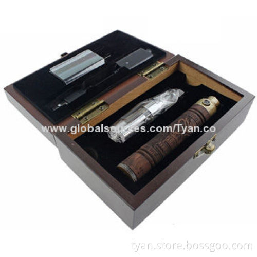 China Wholesale Huge Vapor Puffs K Fire Vaporizer Starter Kit, 1,100mAh Real Wood Spinner Battery